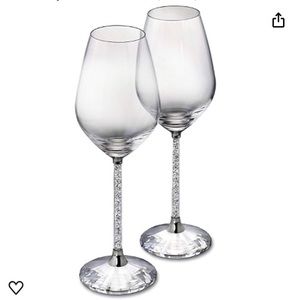 Swarovski stemmed crystal wine glass